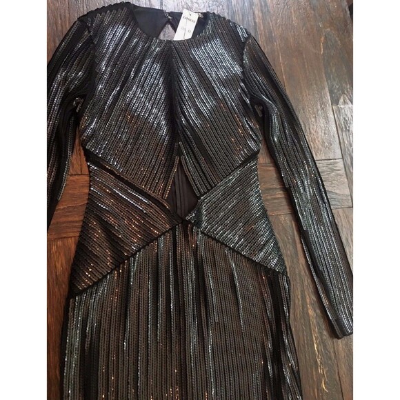 Express Cut Out Midi Sequin Dress SZ 2 - Picture 3 of 4